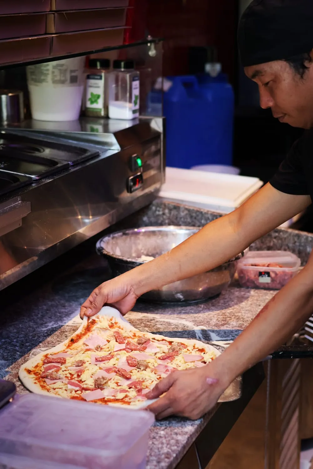 The Italian Minced pizza from NYPD Pizza 99