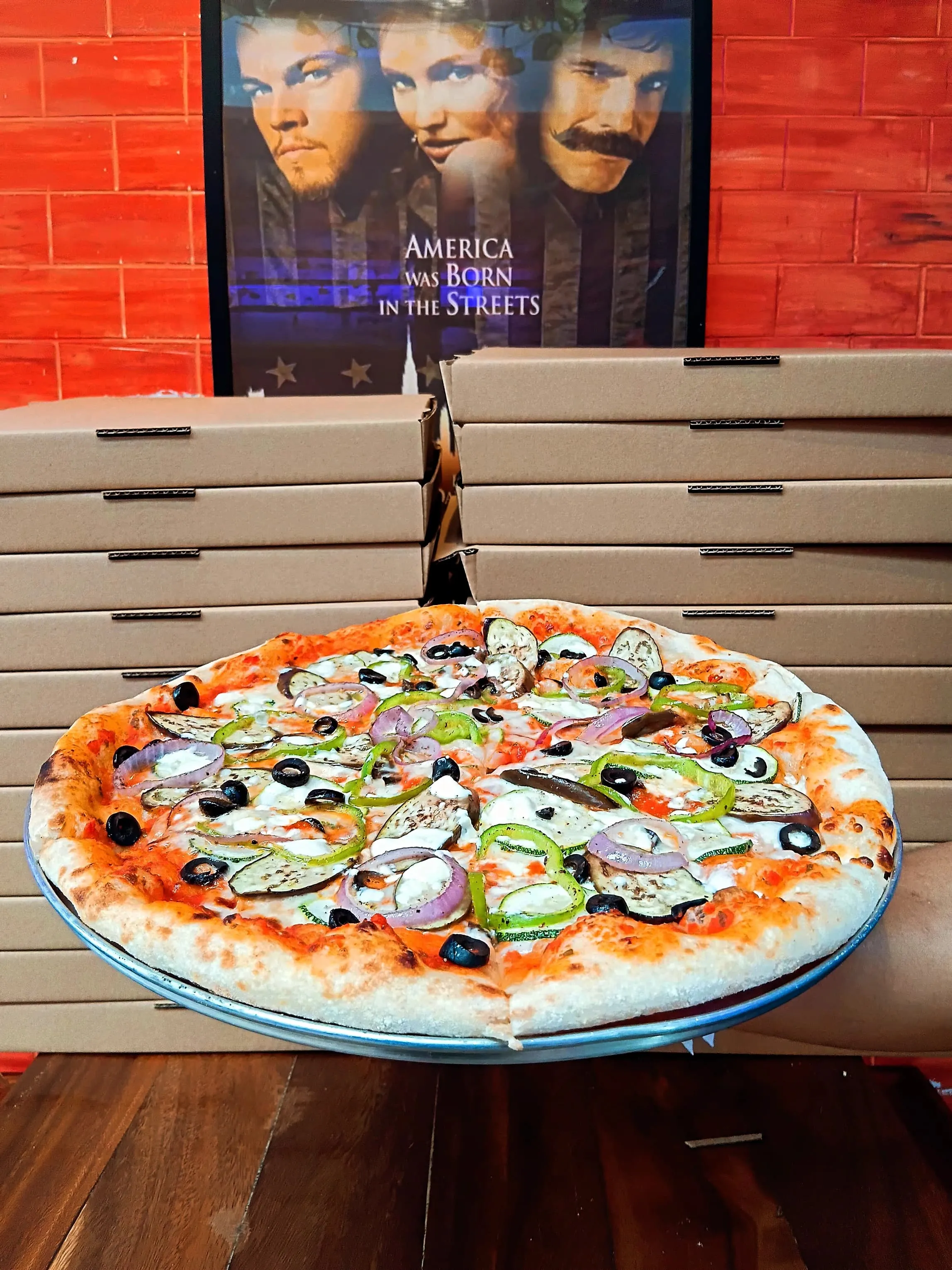 Vegetarian pizza from NYPD Pizza 99